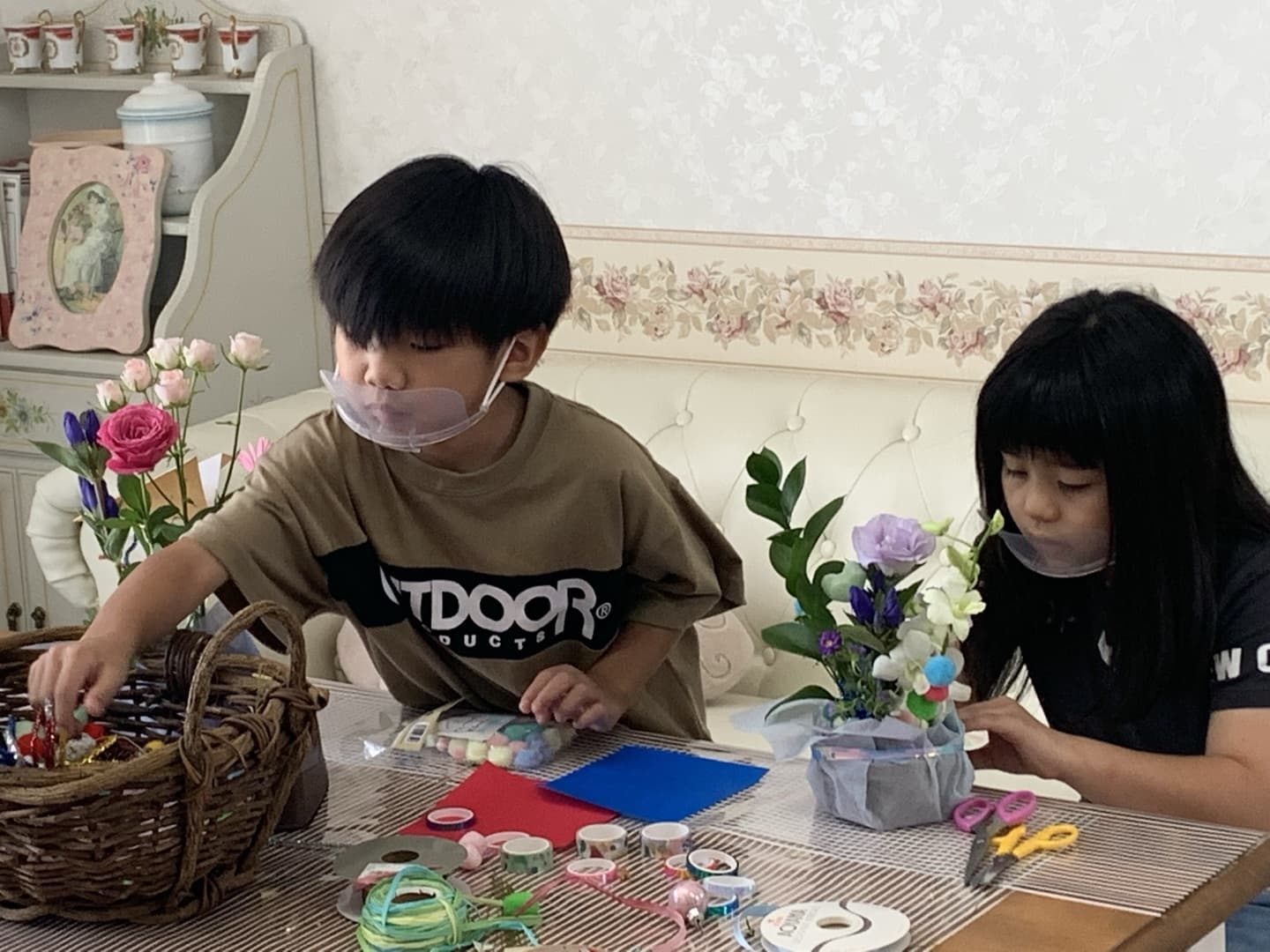 子ども花育セラピー風景